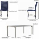 Ver imagem 6 de 6 Cadeiras Corda Náutica e Mesa Tampo 2,00m Ripado Alumínio Azul