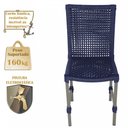 Ver imagem 4 de 6 Cadeiras Corda Náutica e Mesa Tampo 2,00m Ripado Alumínio Azul