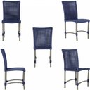 Ver imagem 3 de 6 Cadeiras Corda Náutica e Mesa Tampo 2,00m Ripado Alumínio Azul