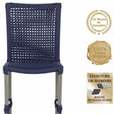 Ver imagem 5 de 6 Cadeiras Corda Náutica e Mesa Tampo 2,00m Ripado Alumínio Azul