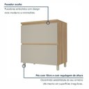 Ver imagem 6 de Balcão 1 Porta Basculante Rainha 80cm 100% MDF Cinza/Nature Greige