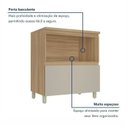 Ver mais imagens de Balcão 1 Porta Basculante Rainha 80cm 100% MDF Cinza/Nature Greige