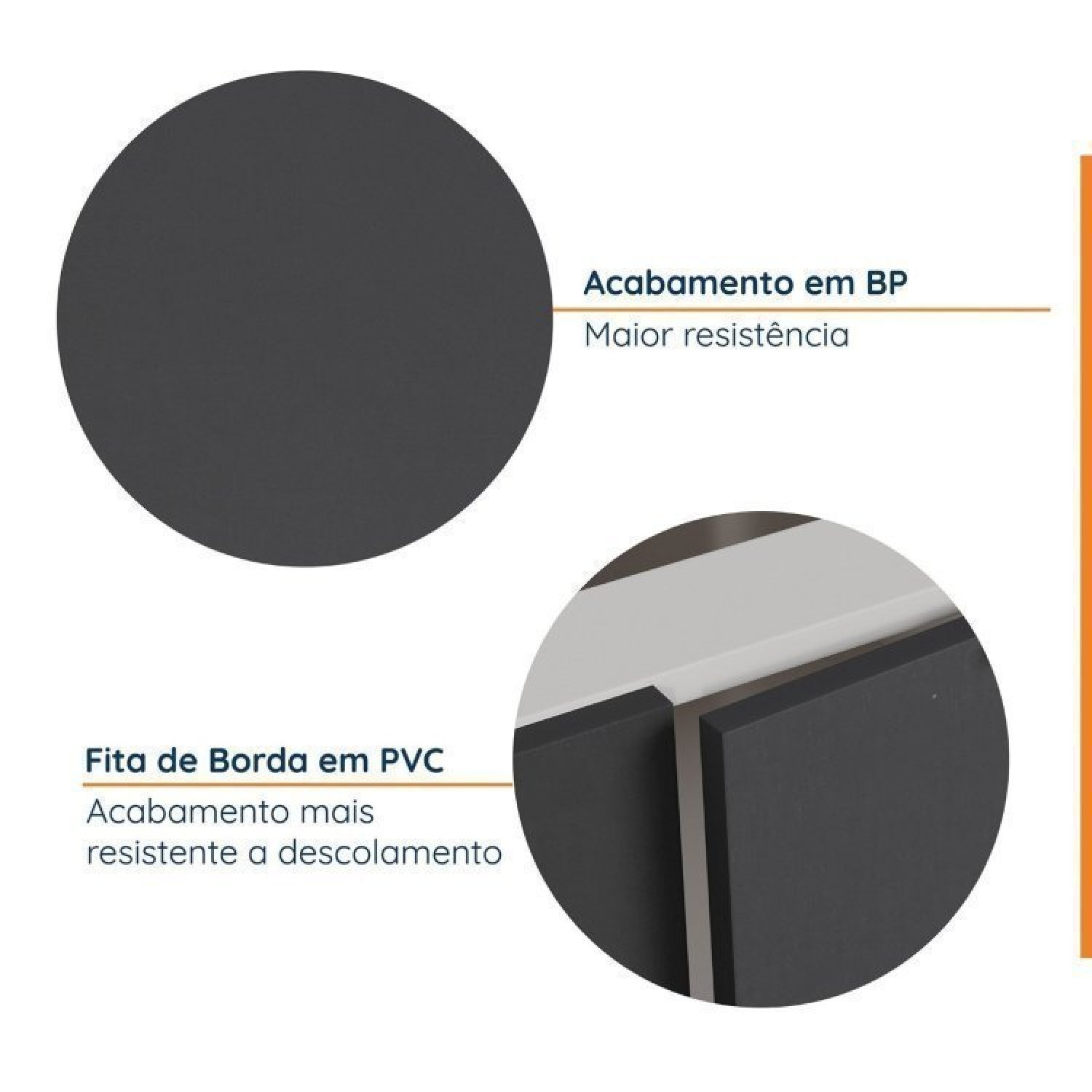 Cozinha Modulada 6 Peças com Tampo e Rodapé 3 Aéreos e 3 Balcões Ipanema Cabecasa Madeiramadeira - 5