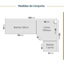 Ver imagem 3 de Cozinha Modulada 6 Peças com Tampo e Rodapé 3 Aéreos e 3 Balcões Ipanema CabeCasa MadeiraOriginals