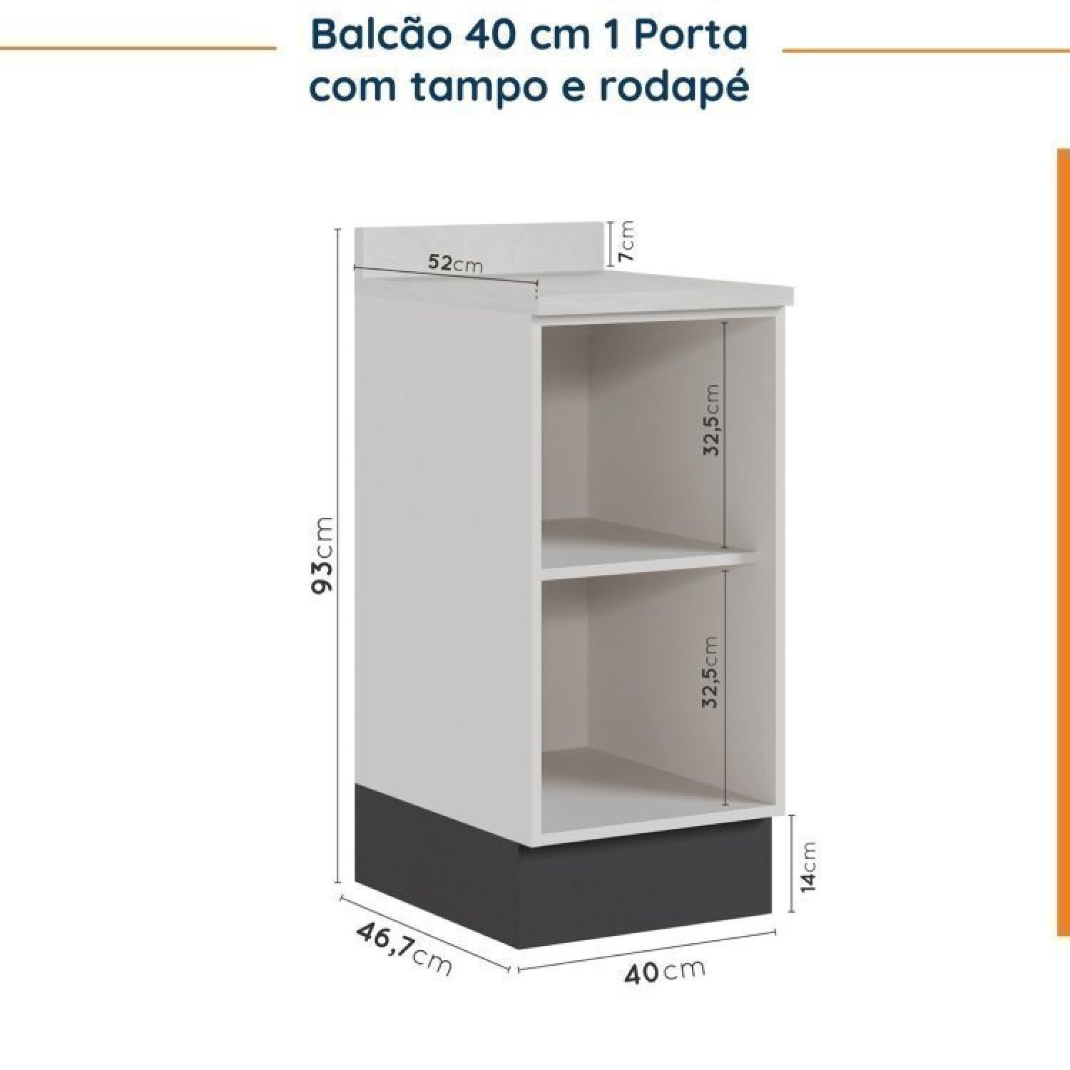 Cozinha Modulada 6 Peças com Tampo e Rodapé 3 Aéreos e 3 Balcões Ipanema Cabecasa Madeiramadeira - 17