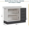 Cozinha Modulada 6 Peças com Tampo e Rodapé 3 Aéreos e 3 Balcões Ipanema CabeCasa MadeiraOriginals - 14