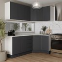 Ver imagem 1 de Cozinha Modulada 6 Peças com Tampo e Rodapé 3 Aéreos e 3 Balcões Ipanema CabeCasa MadeiraOriginals