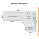 Ver imagem 2 de Cozinha Modulada 6 Peças com Tampo e Rodapé 3 Aéreos e 3 Balcões Ipanema CabeCasa MadeiraOriginals