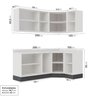 Cozinha Modulada 6 Peças com Tampo e Rodapé 3 Aéreos e 3 Balcões Ipanema CabeCasa MadeiraOriginals - 4