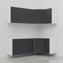 Ver mais imagens de Cozinha Modulada 6 Peças sem Tampo sem Rodapé 3 Aéreos e 3 Balcões Ipanema CabeCasa MadeiraOriginals