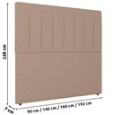 Ver imagem 3 de Cabeceira Cama Box Casal Queen Size Ivana 160cm Linho Bege