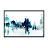 QUADRO DECORATIVO 40X60CM VIDRO CIDADE  NEGOCIOS PRF007 - 1