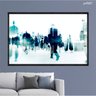 QUADRO DECORATIVO 40X60CM VIDRO CIDADE  NEGOCIOS PRF007 - 2