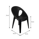 Ver imagem 2 de Conjunto com 3 Cadeiras para Sala de Jantar Drop Bege/Fendi