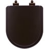 Tampa de Vaso Poliéster Com Amortecedor Link/LK Marrom Fosco para Bacia Deca com Ferragem Marrom - 1