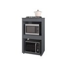 Ver imagem 3 de Gabinete Cooktop Adriana sem Porta 1 Prateleira MDP 75cm Cinza com Tampo