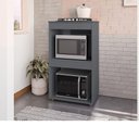 Ver imagem 1 de Gabinete Cooktop Adriana sem Porta 1 Prateleira MDP 75cm Cinza com Tampo