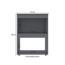Ver imagem 4 de Gabinete Cooktop Adriana sem Porta 1 Prateleira MDP 75cm Cinza com Tampo