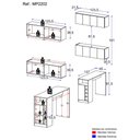 Ver imagem 3 de Armário de Cozinha com Bancada Americana/mesa Gourmet Multimóveis Mp2202 Preto