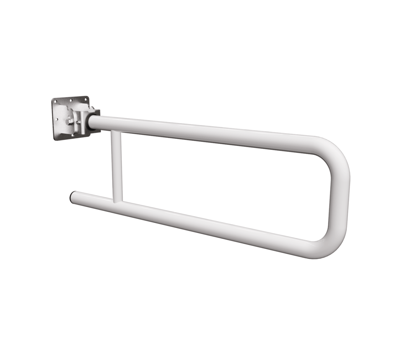 Barra de Apoio Articulável Alumínio Branco 70 Cm - 1