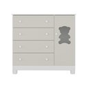 Ver imagem 7 de Cômoda Infantil 95cm 1 Porta com Vidro e 4 Gavetas Fofura Multimóveis Mp4484 Branco/off White