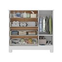 Ver imagem 5 de Cômoda Infantil 95cm 1 Porta com Vidro e 4 Gavetas Fofura Multimóveis Mp4484 Branco/off White