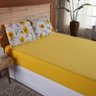 Coordenado Edredom Lençol Solteiro Malha Penteado Amarelo Casa Show Enxovais Fio Penteado - 4