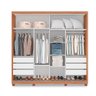 Guarda Roupas Berlim 100% MDF 2 Portas de Correr 6 Gavetas c/ Kit de Espelhos e Pés Tuboarte - 3