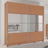 Guarda Roupas Berlim 100% MDF 2 Portas de Correr 6 Gavetas c/ Kit de Espelhos e Pés Tuboarte - 1