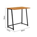 Ver imagem 2 de Mesa Aparador Dobrável Industrial Aço 80cm Canela