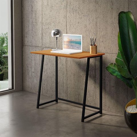 Mesa Aparador Dobrável Industrial Aço 80cm Canela