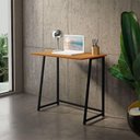 Ver imagem 1 de Mesa Aparador Dobrável Industrial Aço 80cm Canela