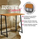 Ver imagem 5 de Mesa Aparador Dobrável Industrial Aço 80cm Canela