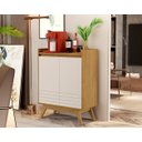 Ver imagem 2 de Buffet Aparador 2 Portas Retrô Eros Giga - Cumaru/Off White