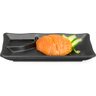 2 Pratos para Sushi com Porta Shoyu 19x12cm Melamina Preta Retangular Comida Japonesa - 2