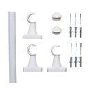 Ver imagem 2 de Kit varão para cortina 2,40mts branco 28mm compacto sala / quarto