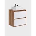 Ver imagem 4 de Gabinete para Banheiro Dubai 1 Porta 2 Prateleiras MDF 60cm Amadeirado On Móveis
