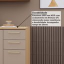 Ver imagem 7 de Cozinha Compacta 100 Mdf 5 Peças com Tampo e Vidro Canelado 280cm Duna Luciane Móveis