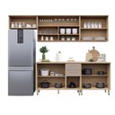 Ver imagem 3 de Cozinha Compacta 100 Mdf 5 Peças com Tampo e Vidro Canelado 280cm Duna Luciane Móveis