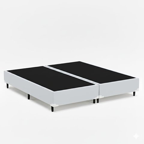 Base Box Queen Bipartida 79 (158x198x40) - Corino Branco
