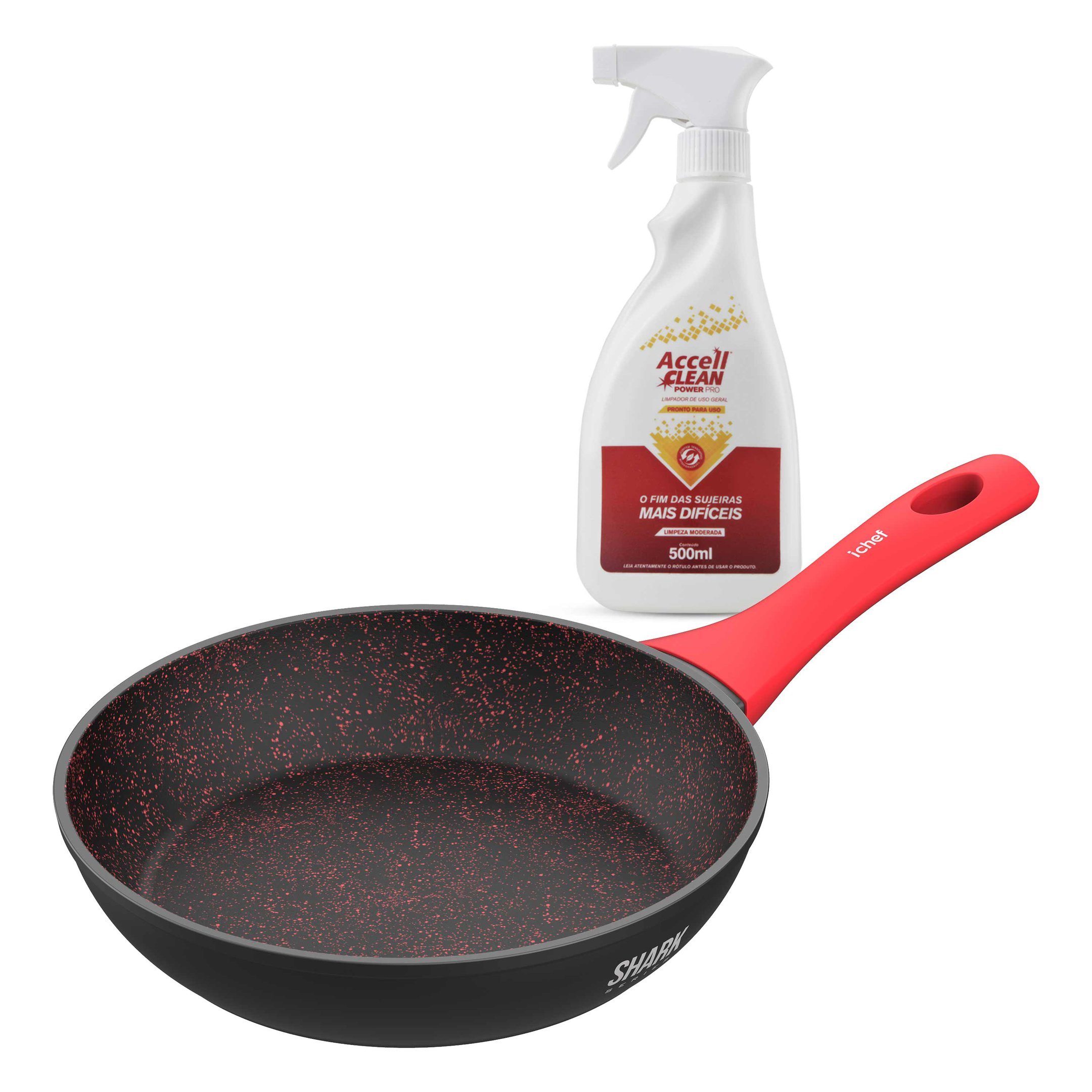 Panela Ichef Home Sauté Petit 20cm Vermelha e Accell Clean Power Pro ...