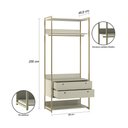 Ver imagem 3 de Closet Casal Modulado Completo Industrial Aberto Olivar - Off White