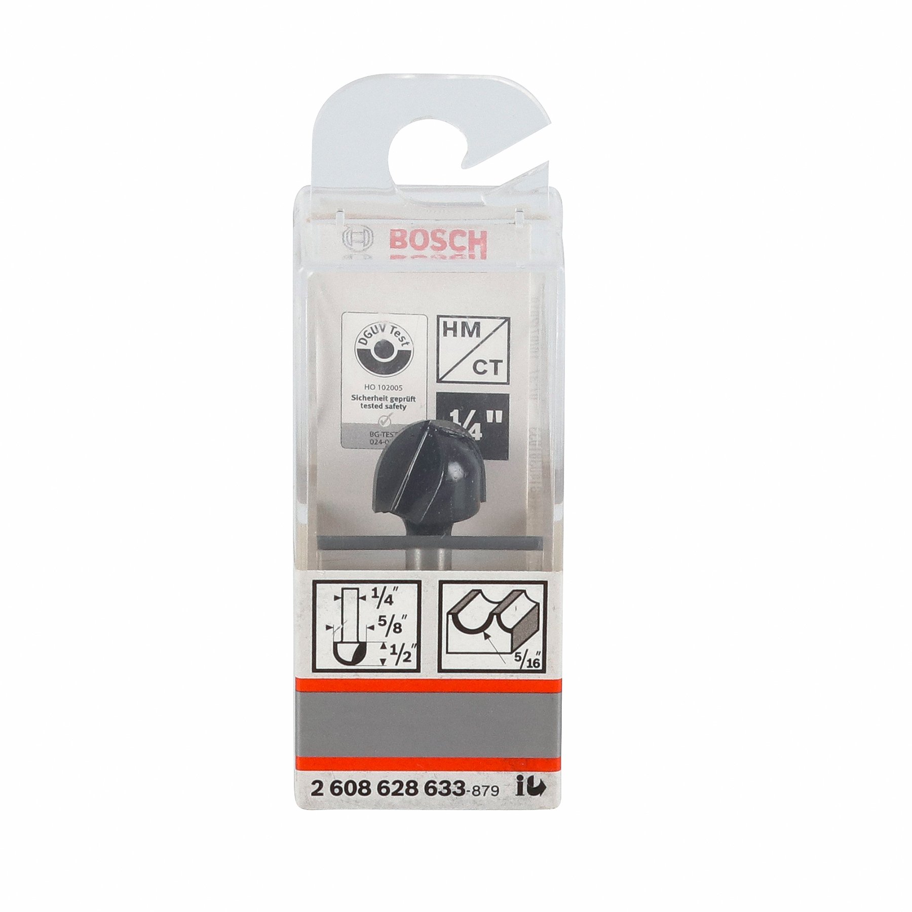 Fresa Meia Cana para Tupia 5/8pol Haste 1/4 2608628633 Bosch