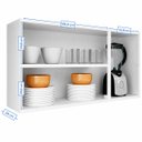 Ver imagem 3 de Armário Aéreo de Cozinha 3 Portas com Vidro