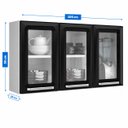 Ver imagem 2 de Armário Aéreo de Cozinha 3 Portas com Vidro