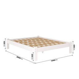 Cama Queen Turca New Madeira Maciça Cor Branco - 2