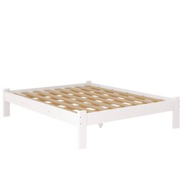 Cama Queen Turca New Madeira Maciça Cor Branco - 1