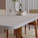 Ver imagem 6 de Conjunto Sala de Jantar Mesa 6 Cadeiras MDF Miami Marrom