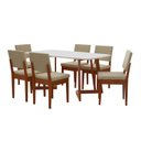 Ver imagem 2 de Conjunto para Sala de Jantar Tampo Oval 170cm com 6 Cadeiras Madeira Maciça Miami