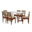 Ver imagem 2 de Conjunto Sala de Jantar Mesa 6 Cadeiras MDF Miami Marrom